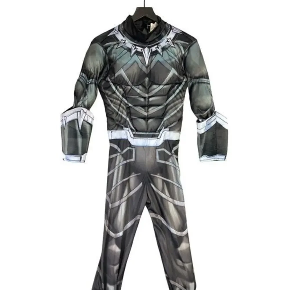 Marvel Black Panther Kids Costume Bodysuit Unisex Size L Superhero‎ Halloween - Picture 2 of 12